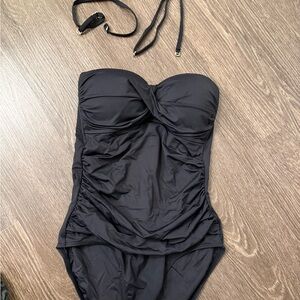 Kenneth Cole Black Strapless Swimsuit